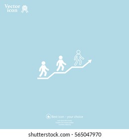 Career growth, Business progress, vector illustration