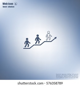Career growth, Business progress, vector illustration