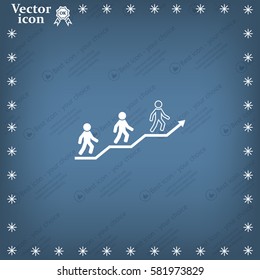 Career growth, Business progress, vector illustration