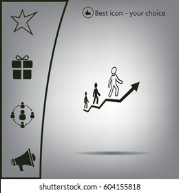 Career growth, Business progress, vector illustration