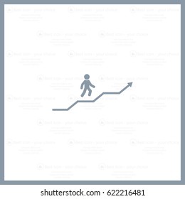 Career growth, Business progress, vector illustration