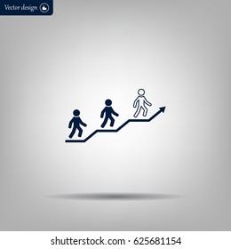 Career growth, Business progress, vector illustration