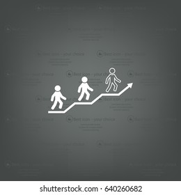 Career growth, Business progress, vector illustration