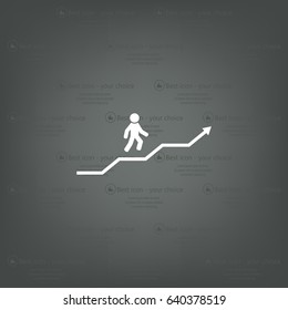 Career growth, Business progress, vector illustration