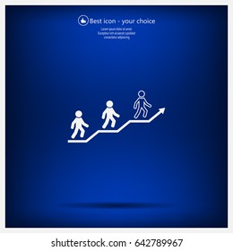 Career growth, Business progress, vector illustration