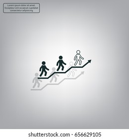 Career growth, Business progress, vector illustration