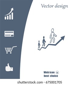 Career growth, Business progress, vector illustration