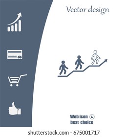 Career growth, Business progress, vector illustration