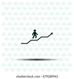 Career growth, Business progress, vector illustration
