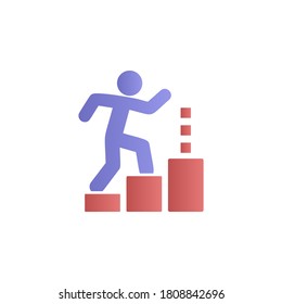 Career, growth color gradient vector icon
