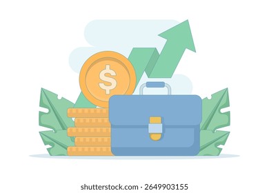 career growth concept, promotion or position, increase in income or salary. success, motivation, ambition and achievement. path to goal, business growth and development.