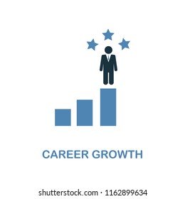 Career Growth creative icon. Simple illustration. Career Growth icon from human resources collection. Two colors element for web, apps, software, print.