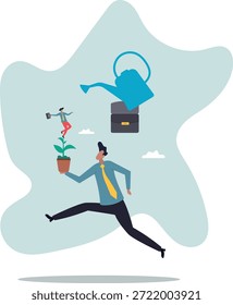 El desarrollo de la carrera, los recursos humanos motivan el talento para la promoción de empleo, el crecimiento de los empleados, sobre un hombre y su vida.