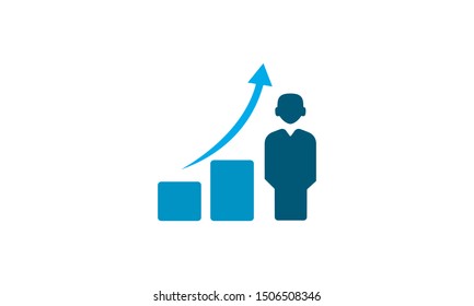 Career growth icon. Professional development and success usage. Vector illustration