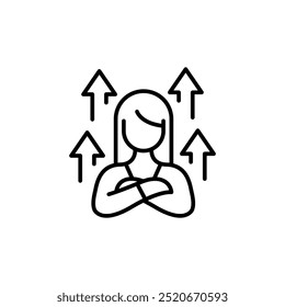 Career growth icon. Simple career growth icon for social media, app, and web design. Vector illustration