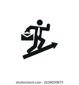 Career growth icon. Simple career growth icon for social media, app and web design. Vector illustration.