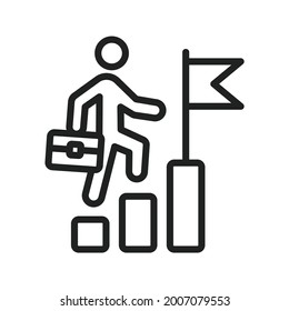 Career Growth icon vector image. Can also be used for HR. Suitable for mobile apps, web apps and print media.