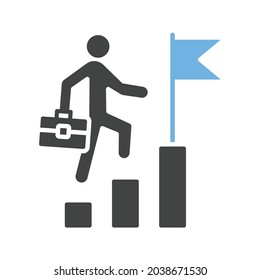 Career Growth icon vector image. Can also be used for HR. Suitable for mobile apps, web apps and print media.