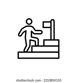 Career growth icon in vector. Logotype