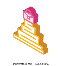 Karrierewachstum isometrische Vektorgrafik. Karrierewachstumszeichen. einzelne Symbolillustration