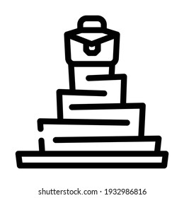 career growth line icon vector. career growth sign. isolated contour symbol black illustration