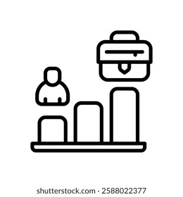 career growth line icon. vector icon for your website, mobile, presentation, and logo design.