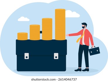 Career growth, promotion or position, increase in income or salary. profit on investment.

