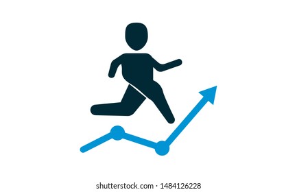 Career growth vector icon - vector