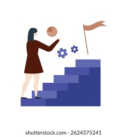 Career growth :Vector Icon which can easily modify or edit

