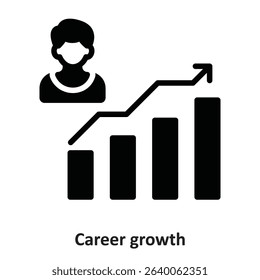 Career growth Vector Icon which can easily modify or edit
