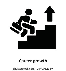 Career growth Vector Icon which can easily modify or edit
