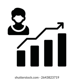 Icono de Vector de crecimiento profesional que puede modificarse o editarse fácilmente
