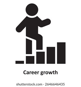 Career growth Vector Icon which can easily modify or edit
