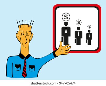 Career growth. Vector illustration.