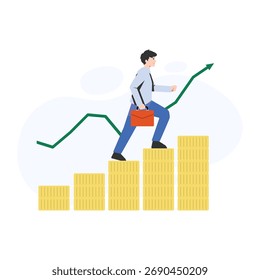 Career Growth Vector Illustration Which can easily edit or modify
