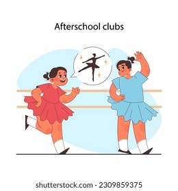 Career guidance for children. Afterschool club or additional education helping kids to define a future profession. Children education path for potential career. Flat vector illustration