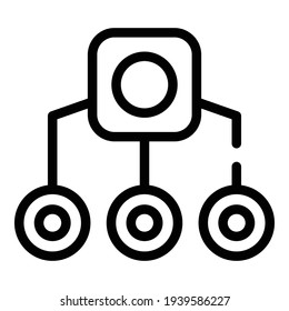 Career hierarchy icon. Outline career hierarchy vector icon for web design isolated on white background
