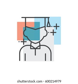 career, human avatars icon 3 color