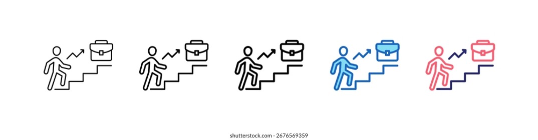 Karrieresymbol in 5 verschiedenen Stilen Set-Kollektion.