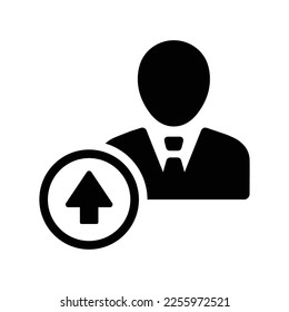 Icono de carrera hacia arriba. Vector editable aislado en un fondo blanco.
