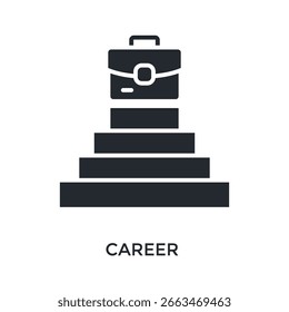 Career Icon Glyph Style. Vector Illustration For Graphic Design