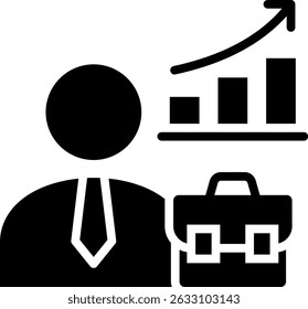 Career Icon Glyph Vector Illustration