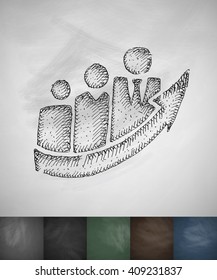 career icon. Hand drawn vector illustration