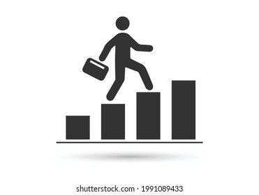 icono de carrera, plantilla de vector de ilustración