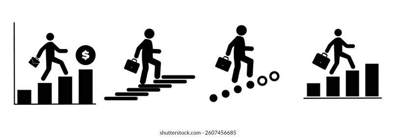 career icon, illustration vector template set