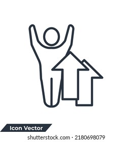career icon logo vector illustration. Career development symbol template for graphic and web design collection