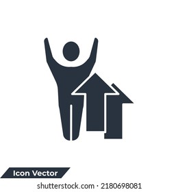 career icon logo vector illustration. Career development symbol template for graphic and web design collection
