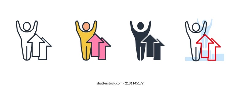 career icon logo vector illustration. Career development symbol template for graphic and web design collection