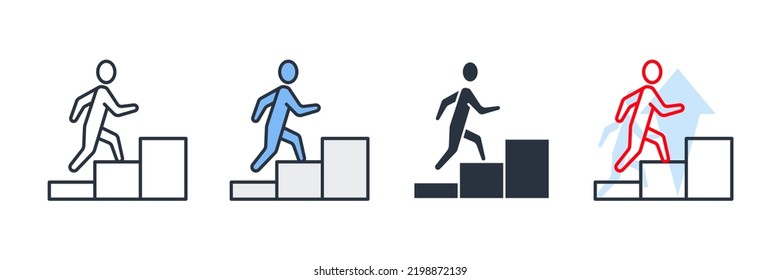 ilustración vectorial del logotipo del icono de carrera. plantilla de símbolo de carrera para colección de diseño gráfico y web
