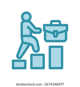 Icono de carrera Mini Icono de ilustración. Uso Para El Concepto Moderno, Impresión, Ui, Ux Kit, Web Y Desarrollo De App. Vector Relacionado Con La Oficina, La Educación, El Examen Y Más